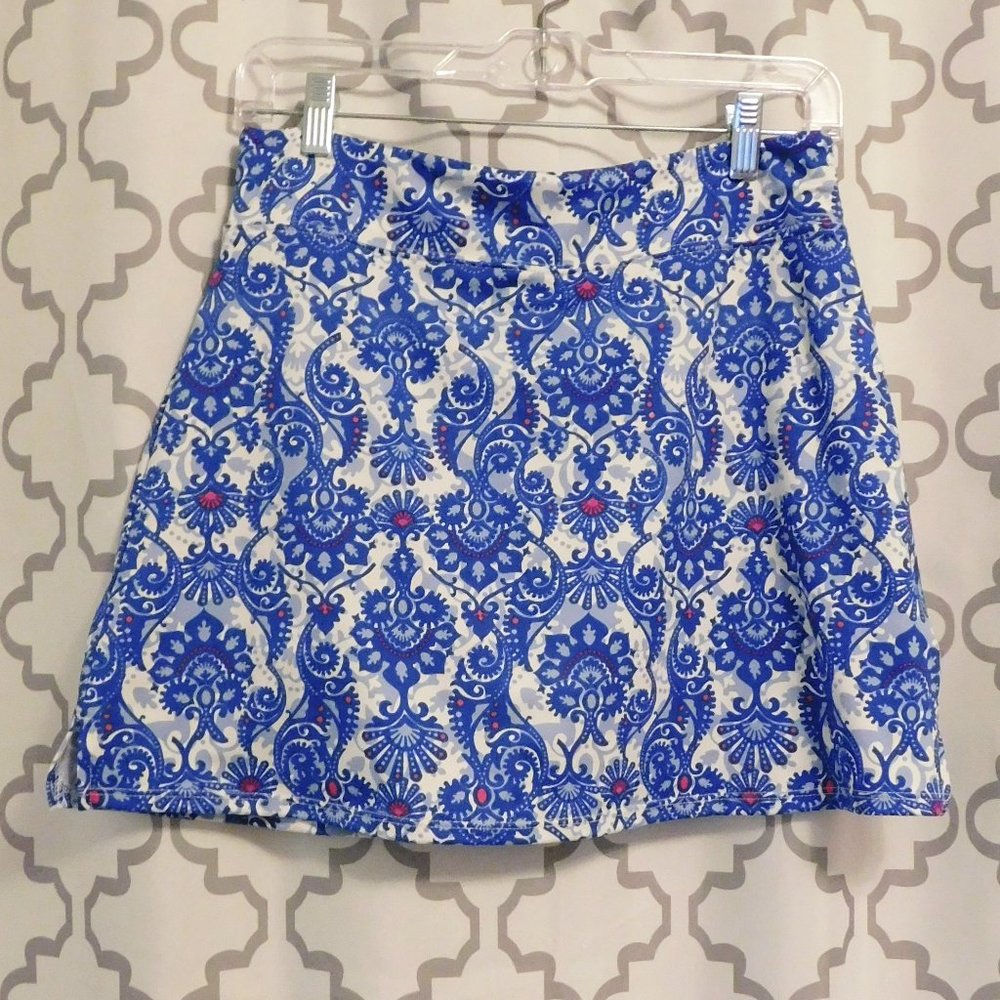 Colorado Clothing Tranquility Blue Printed Everyday Skort With Side Slit…